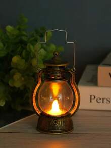 مصباح ليد ميني رجعي، شمعة إلكترونية فرنسية جديدة للأعياد، مصباح يدوي على شكل مصباح زيت لإضاءة الأجواء الاحتفالية، إضاءة ناعمة على طاولة الجانب، بحجم راحة اليد والهاتف، هدية عيد ميلاد مميزة للأصدقاء