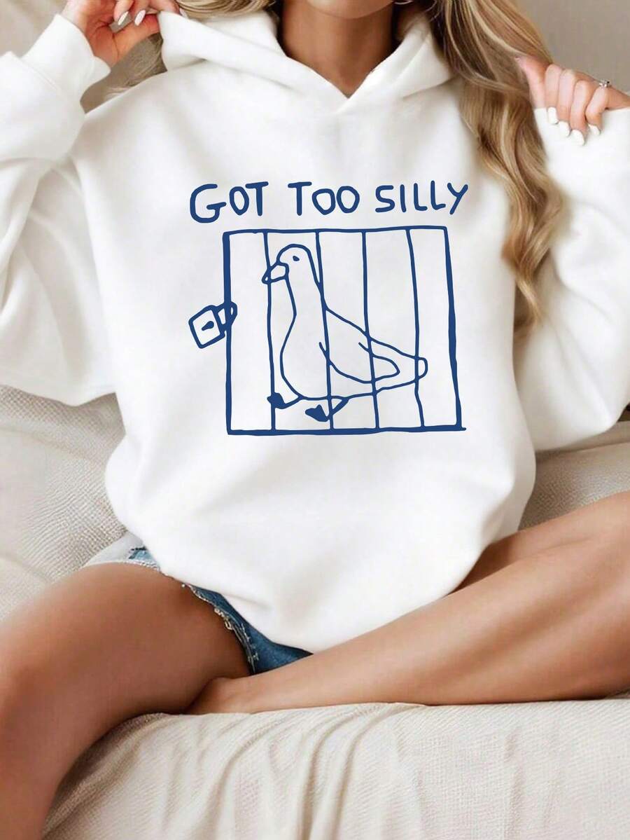 Girls' Hooded Sweatshirt Casual Printed Pattern Loose Sweatshirt Children's Clothing - 白色5 - 查看 1