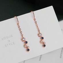 4 Pcs Star Chain Tassel Threader Earrings For Women Silver Lightweight Star Beaded Curved Ear Line Wave Dangle Drop Earrings Minimalist Charm Long Threader Earrings Set,E-RoseGoldStarThreaderEarrings - E-RoseGoldStarThreaderEarrings - Xem 4