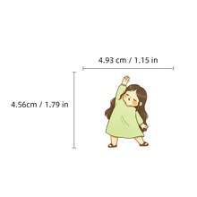 56Pcs Cute Cartoon Slouchy Girl Graffiti Stickers Q Version Cute Girl Decorative Luggage Stickers - Multicolor - View 13