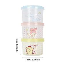 Miniso Bộ 3 hộp cơm trưa tròn xếp chồng được hình Cinnamoroll & My Melody & Pompompurin của Sanrio, nhẹ và nhỏ gọn, lý tưởng cho trường học, văn phòng, dã ngoại, chống rò rỉ, chống bụi và chống ẩm, quà tặng lễ hội lý tưởng cho người hâm mộ và sử dụng hàng ngày (1 chiếc) - Nhiều màu - Xem 6