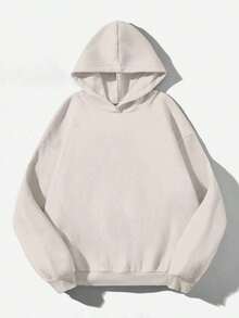 Sudadera  SudaderaschristmasAttitoon Casual Minimalist Navy Blue Hooded Long Sleeve Loose Fit Thick Sweatshirt For Women, Suitable For Autumn/Winter,FallLoose And Comfortablewinter Clothes For Women>Sweatshirtswinter Clothes For Women>Sweatshirts - 杏 - 查看 1