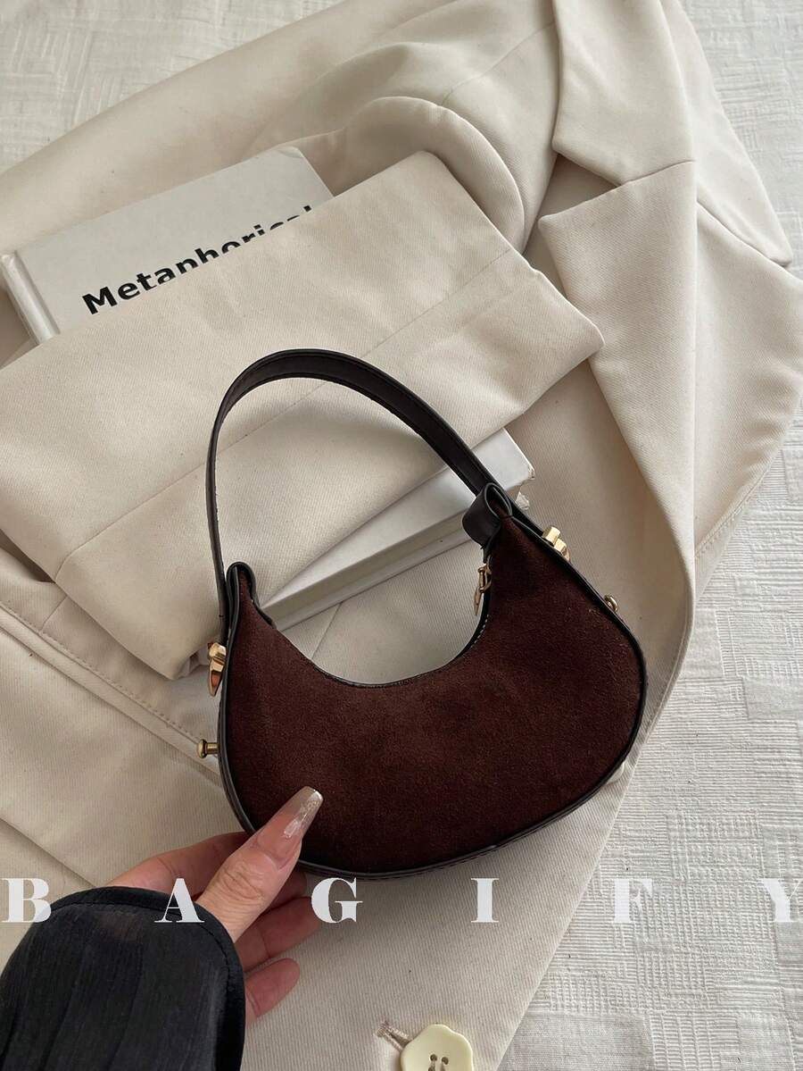 Mini New Fashion Suede Handbag, Suitable For Parties, Outings, Vacations, Shopping And Daily Use, Can Store Coins, Earphones, Also Can Be Used As A Work Bag For White-Collar, College Students And Office Workers, Elegant Bag For Women