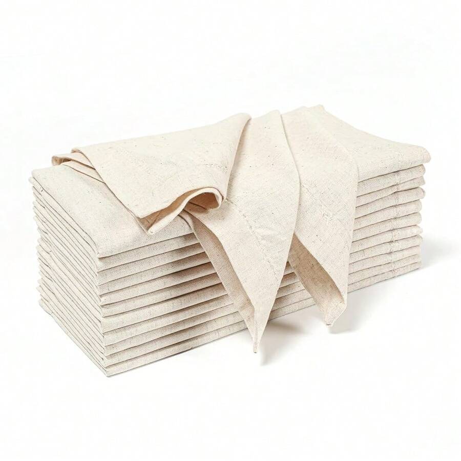 Linen Napkin Set Of 12 Flax Linen Cloth Dinner Napkins With Mitered Corners For Every Day Use Table Napkins Pre Shrunk And Good Absorbency18X18 - Natural Color,18inchx18inch(Setof1),NaturalNatural - 天然的 - 查看 1