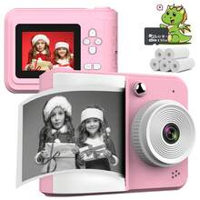 1Pc Kids Camera Instant Print, 1080P Video Redording,Dual-Lens Selfie,Toddler Digital Camera 32GB Card,Gifts For Girls Boys Age 6 7 8 9 10 11 12, Children Toys For 6-12.