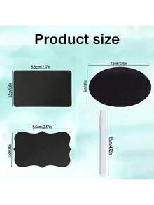 120pcs Reusable Waterproof Black Wave Pattern Labels Stickers, Suitable For Kitchen Food Storage Containers, Jars, Spices, Food, Includes 1pc White Chalk Pen - Black - View 2