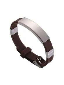 Personalized Customizable Silicone Bracelet With Name & Number – A Practical Item For Teens And The Elderly, Featuring Water Resistance And Stylish Design