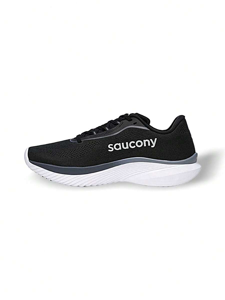Saucony Kinvara 15 男士跑步鞋 透气吸汗 轻便 纯色Logo 弹性好 易洗 运动户外跑步 黑/白 S20967-200 - 黑色/白色 - 查看 1