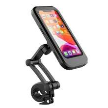 Support. Super Stable Handlebar Phone Holder: Automatic Clamping, Compatible With Various Handlebar Diameters, Does Not Wobble During Long Rides. - 黑色 - 查看 3