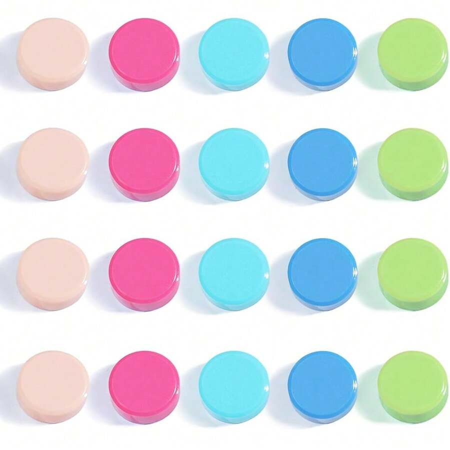 Fridge Magnets, 20 Pack Strong Refrigerator Magnets - Heavy Duty Small Round Magnets For Whiteboard Office Home, Cute Mini Magnet With 5 Colors For Locker Classroom Organization,M-20PCS - M-20pcs - View 1