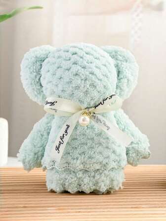 可爱小熊造型毛巾，小熊玩偶毛巾，不含收纳袋，柔软创意面巾，生日礼物，结婚礼物，浴室装饰，派对礼物