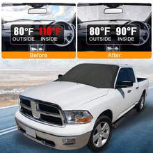 Universal Car Snow Guard All Weather Protection Against Frost Snow And Sun Easy Installation Safeguards Front Windshield And Rearview Mirrors Car Sun Visor Car Acessesories - A - 查看 3