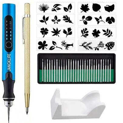 JANGKLIFE USB Rechargeable Portable Electric Micro-Sanding Pen, 3-Speed Adjustable, Suitable For Grinding, Polishing, Drilling, Engraving, DIY Crafts