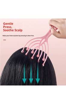 1pc 9-Claw Massage Tool With Roller Beads Head Massager, Scalp Scratcher, 5-Finger Massager, Soul Extractor - Multicolor - View 2