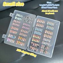 按压式美甲收纳盒，假指甲收纳册，防尘防水收纳盒，大容量收纳，DIY美甲工具 - 彩色 - 查看 4