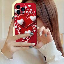 Valentine'S Day Romantic Love Black Case Cute Simple Thickened Anti-Fall Simple Decorative Mobile Phone Protective Cover, Mobile Phone Compatible With Iphone 11/12/13/14/15/16/ Pro Max Pro Plus Series Case Gift Suitable For IPhone 17 Air - 黑色 - 查看 5