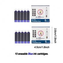 Retractable Fountain Pen Set, 0.38mm Fine Tip ,Includes 5 Black Cartridges ,No Leaking For Smooth Writing Great Gift School Office Supplies - A - View 11