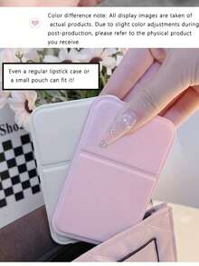 1pc Elegant Portable Folding Makeup Mirror, Vanity Stand, Plastic Surface, Suitable For Dorm, Room Decor, Travel And Outdoor Beauty