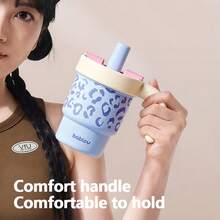 1个610毫升不锈钢真空保温瓶，多种颜色和豹纹图案可选。时尚实用，满足日常需求。适合自用或作为生日、节日等礼物。保温保冷性能优异。 - 彩色 - 查看 6