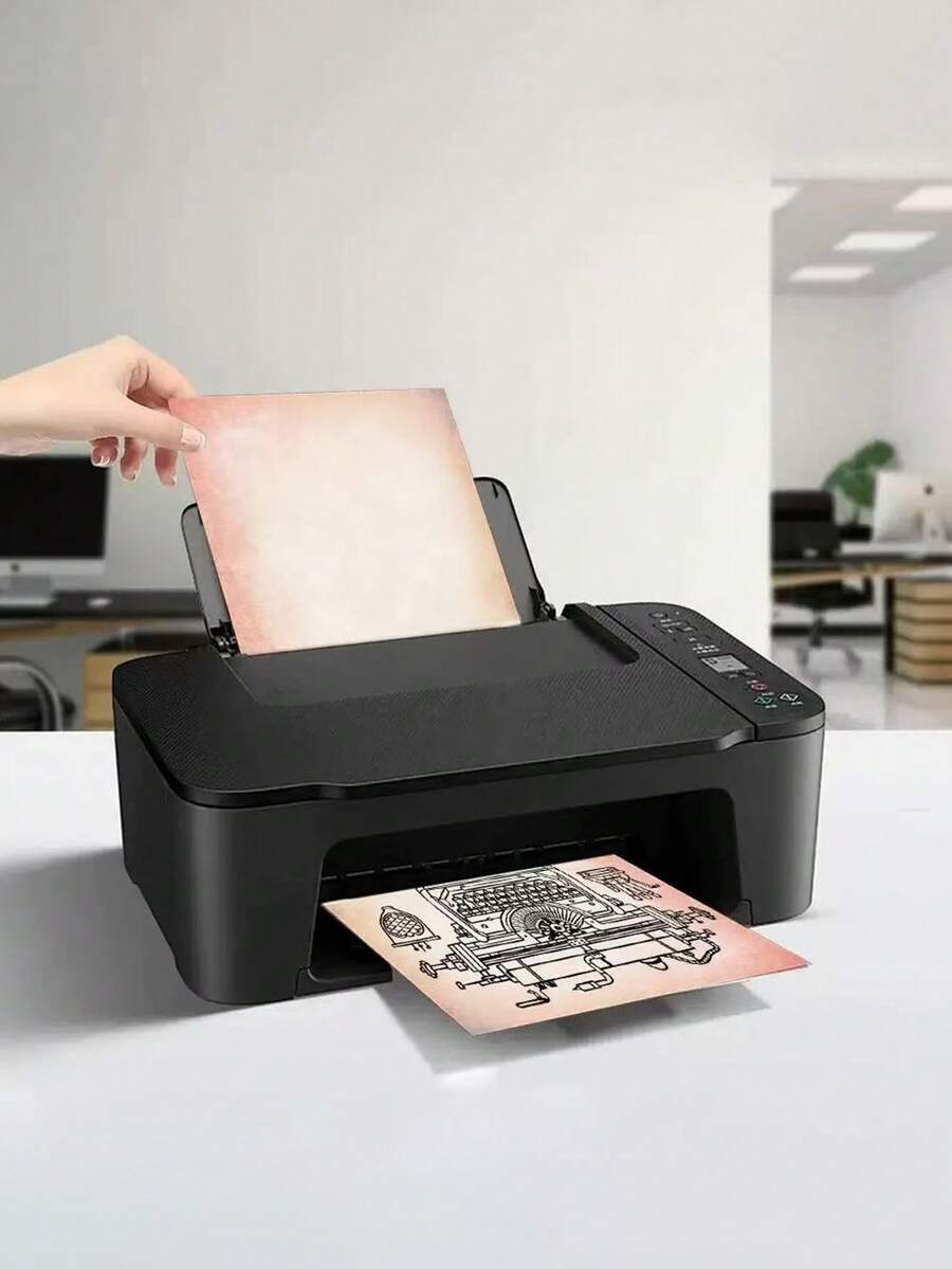 60pcs Blank A4 Double-Sided Letter Paper, Vintage Printable Paper For Writing, Learning, DIY Scrapbooking - Pink - View 1