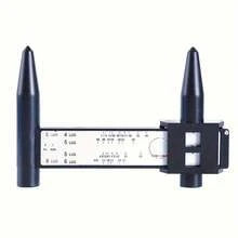 Calibre de motif de goujon de roue 8 LUG, calibre PCD noir pour mesurer l'écartement des trous de roue, règle de motif de goujon de roue de pièce de rechange, calibre d'écartement des trous direct de l'usine, règle de mesure de l'écartement des trous - Noir - Voir 2