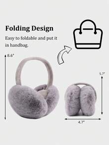 可折叠毛绒耳罩，男女通用冬季保暖耳罩，休闲户外耳罩 - 彩色 - 查看 8