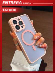 Magnetic Wireless Charging Protective Case, Frosted Translucent Shell, Shockproof Protective Case, Compatible With Apple 16 Pro Max/15/14/13/12/11 - 羅莎 - 查看 9