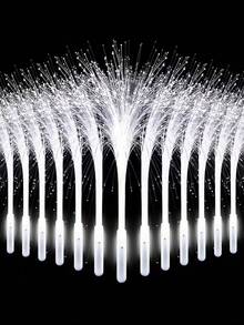 1 pieza Varita de hada con luz LED y borla brillante - Favor de fiesta de plástico con pilas, adecuado para bodas, San Valentín, Año Nuevo, carnavales, conciertos, cumpleaños y talla grande - Incluye pilas, accesorio para eventos festivos, palo de seda con borla brillante, varita de plástico, decoración de fiesta de hadas, rosa, telón de fondo - Multicolor - Ver 8