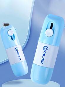 二合一便携式身份保护印章修正工具，包含笔和开箱刀，信息防泄漏，口袋大小，地址屏蔽器，身份保护工具，保密安全印章，带开箱刀，用于隐私ID地址，多功能可重复使用工具，包装标签，账单，办公和家庭用品