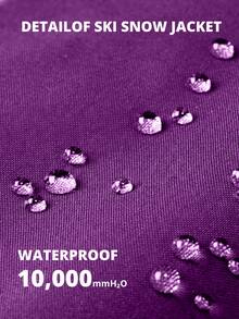 CAMEL CROWN Women's Windproof Ski Jacket, Waterproof Thickened Parka Coat, Warm Down Jacket - Purple - View 3