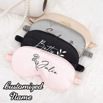 Personalized Custom Bridesmaid Favors Sleeping Eye Mask And Pillowcase Set With Custom Monogrammed Eye Mask Wedding Favors, Bridesmaid Favors Eye Masks