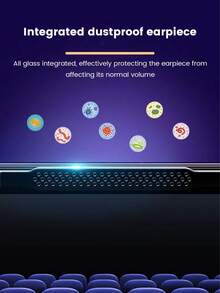 Protetor de tela roxo antipoeira para iPhone 17/17 Pro/17 Pro Max/17 Air, com revestimento eletrodepositado antirreflexo AR, anti-impressão digital, resistente a arranhões, anti-queda e à prova de poeira. Ideal para proteção da tela do fone de ouvido, escritório e casa. À prova d'água, resistente a choques, anti-queda e resistente a arranhões. - Roxa - Ver 7