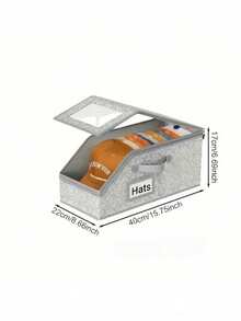 多功能防尘拉链布艺收纳盒，大容量可折叠衣柜整理盒。可堆叠收纳棒球帽、帽子、衣物。情人节礼物。毛绒玩具 - 白色带红色标签，是衣柜整理收纳的理想之选。送给女性的礼物。 - 彩色 - 查看 12