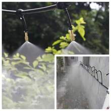Sistema de riego por nebulización multifuncional para exteriores de 15m/20m/25m/30m, kit de enfriamiento y riego para jardín con boquillas de niebla de latón y tubería de 1/4", adecuado para jardín, invernadero e irrigación - Multicolor - Ver 5