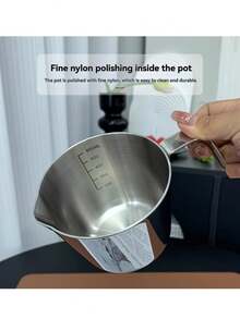 600ml/20oz Durable 316 Stainless Steel Multipurpose Measuring Cup - Suitable For Cooking, Baking, Coffee, Tea - Commercial & Home Kitchen Use - Easy Clean Design, Cooking Measure Cup, Baking Essential, Ergonomic Handle, Polished Surface, Material - Multicolor - View 11