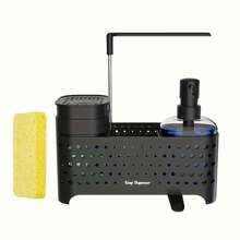 Kitchen Liquid Hand Soap And Dish Soap Set, Dual-Purpose Soap Dispenser With Sponge Holder And Cloth Rack, Designed For Easy Draining. A Practical Little Tool For Kitchen Countertops, Also Suitable For Bathroom And Kitchen, An Excellent Holiday Gift. - Multicolor - View 10