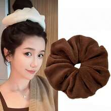 Scrunchies de cabello coreanos dulces y sencillos, no dañan el cabello, toalla turbante de secado rápido para coleta, lazos elásticos para el cabello, bandas de goma para el cabello, cuerda para el cabello - Multicolor - Ver 14