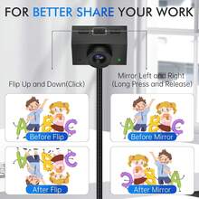 Webcam For PC, Laptop Camera USB Webcam With Adjustable Gooseneck, Eye Contact 1080P Computer Camera For Presentation, Desktop Demo, Full-Body View, Video Call, Zoom, Teams,