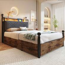 Bed Frames - Black + Metal(2) - View 1
