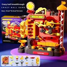 儿童蒙特梭利益智玩具多层轨道冒险游戏滚球模型互动大脑圣诞礼物 - 彩色 - 查看 9