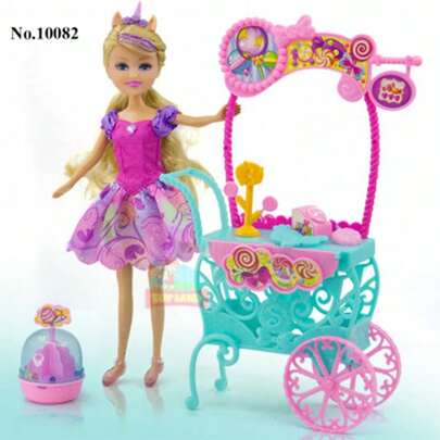 ZURU Sparkle Girlz 11-Inch Sweet Pushcart - Roleplay Toy