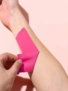 2pcs Invisible Face Lifting Patches - Neck & Chin Care Tapes | Fragrance-Free Elastic Tape, Wrinkle & Double Chin Lifting, Daily Skincare Without Irritation - Hot Pink - View 5