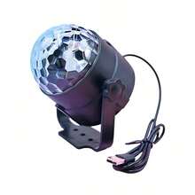 Colorful LED Mini Stage Light - USB Powered, Rotating Magic Ball For KTV & Christmas Deco - Multicolor - View 13
