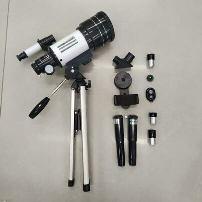 LOVEWE 150X Telescope For Christmas Gift, 70Mm Aperture Telescope For Adults High Power, Portable Monocular Telescope With Tripod Phone Holder, Eyepiece, Barlow Lens, Perfect Telescope For Nature Viewing, Education And, Ideal Halloween Christmas Gift For Family Members