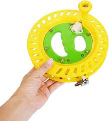Tbest Carrete para Papalote,Line Winder Winding Reel Grip Wheel,22Cm Profesional Outdoor Plastic Kite De Pesca Al Aire Línea Spool Reel Wheel Holder Winding Flying Accesorio(Amarillo) N3NX - 1 - Ver 3