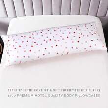 Elegant Comfort - Juego de 2 fundas de almohada ultra suaves con estampado floral, 1500 microfibra de calidad de hotel, cierre de sobre, 2 piezas, fundas de almohada estándar y Queen, color coral(Body Pillowcase Valentina) - Multicolor - Ver 4