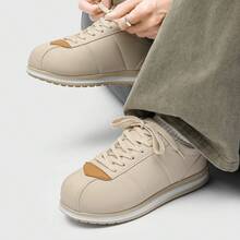 Men's Casual Sports Shoes, Breathable Thick Sole Sneakers, High Aesthetic Value Height-Increased Shoes For Students & Teenagers, All Seasons - Khaki - View 4