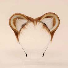 Cosplay Fox Wolf Bear Cat Dog Ears Headband Hairband Hair Hoop Clips,30217972 - 棕色 - 查看 2