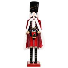 Wooden Nutcracker Decor 24inch, Thanksgiving Nutcracker Soldier Figure For Home And Table, Festive Harvest Collectible, Fireplace Mantle Decoration For Thanksgiving Holiday - 紅色 - 查看 4