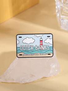 一套“人间天堂”珐琅徽章，北卡罗来纳海滩风情度假纪念胸针翻领徽章首饰 - 彩色 - 查看 5